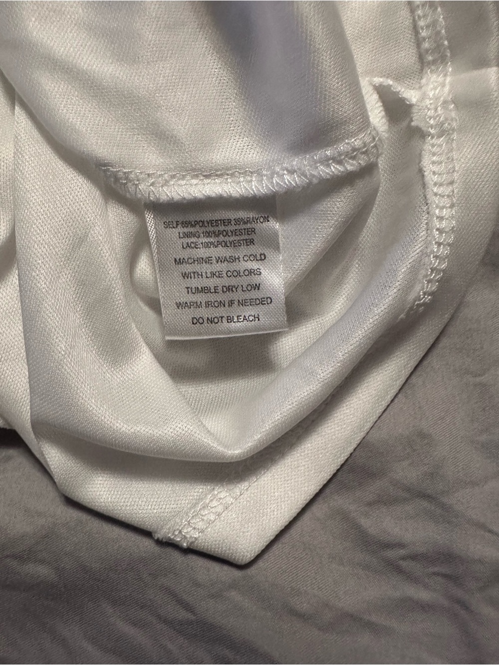 Off-Shoulder White Mini Dress with Eyelet Trim - Picture 5 of 9